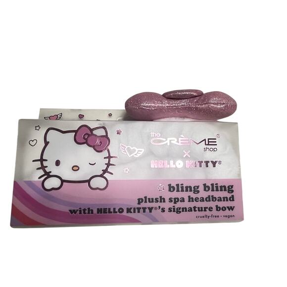 NWT Hello Kitty Plush Spa Headband with Signature Bow-Pink - Picture 2 of 3
